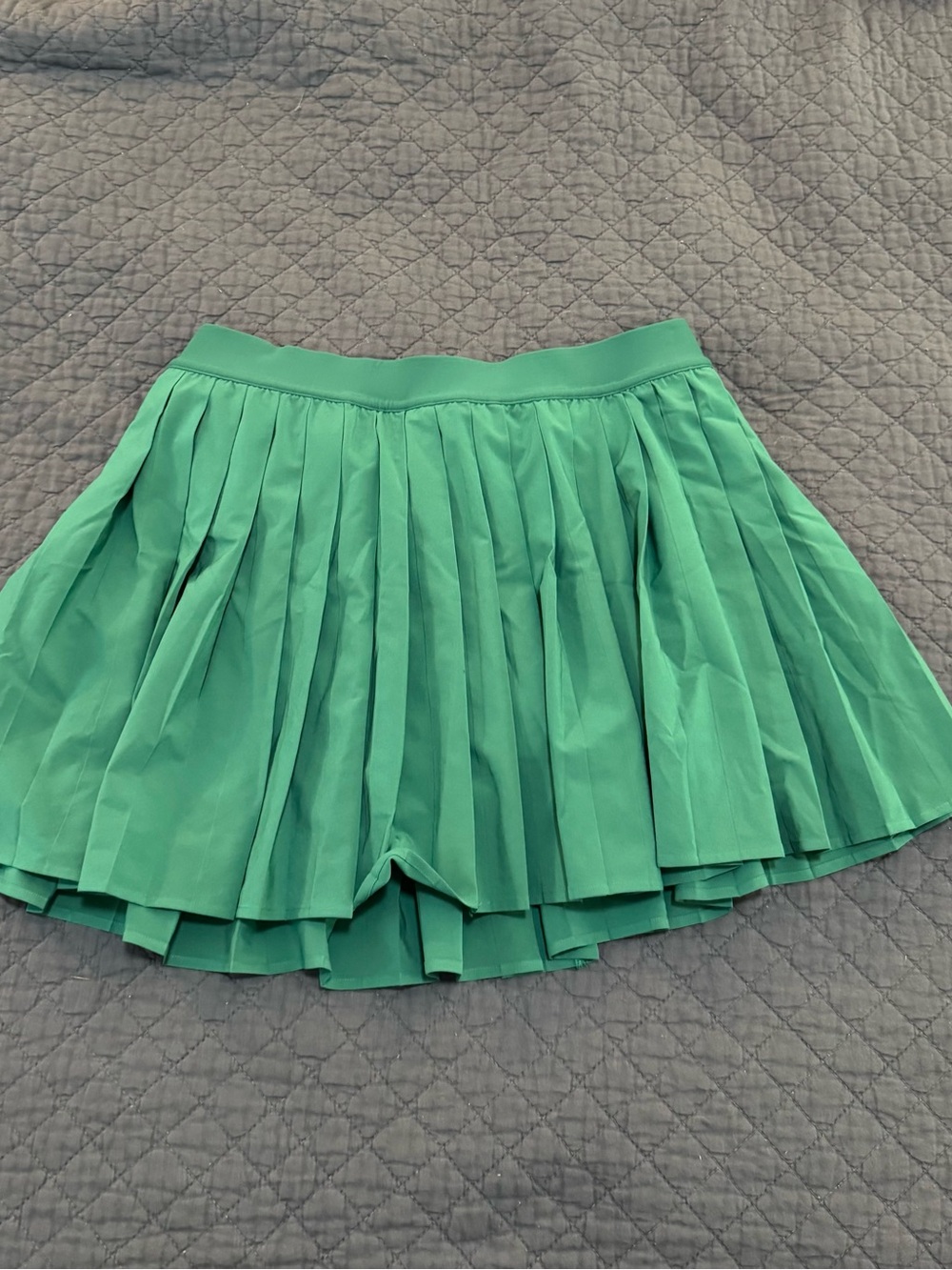 Varsity High Rise Pleated Green Women’s Skirt